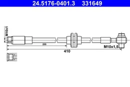 ATE 24.5176-0401.3 Brake hose kaina