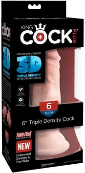 Dildo KINGCOCK TRIPLE DENSITY 15 cm kaina