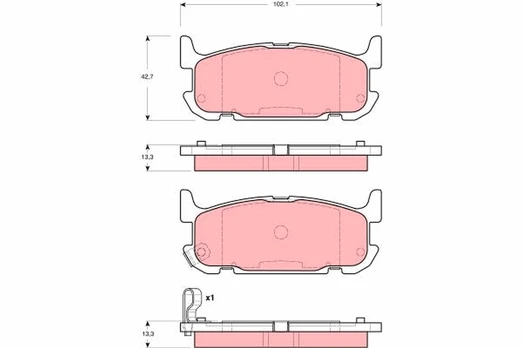 TRW GDB3318 Brake pad set