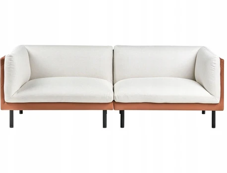 Beliani 3 vietų sofa VORGOD, kreminė