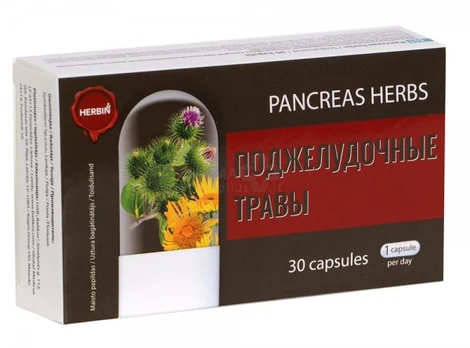 Maisto papildas HERBIN PANCREAS HERBS kapsulės N30