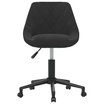 Pasukama valgomojo kėdė, juoda, aksomas (335481)