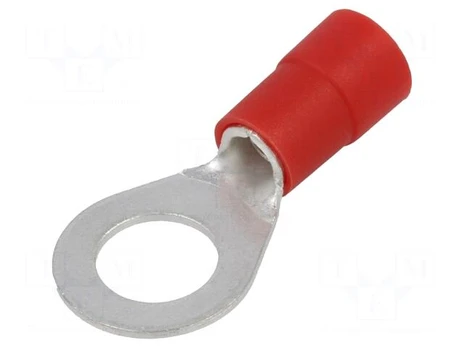 Tip: ring | M10 | Ø: 11mm | 10mm2 | crimped | for cable | insulated | tinned