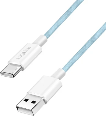 Cable | USB 2.0 | USB A plug,USB C plug | 1.5m | blue | 480Mbps | 60W | 3A