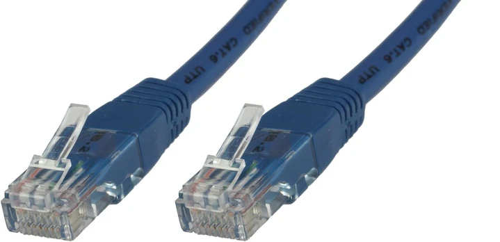 MicroConnect U/UTP CAT6 0,25M Mėlyna PVC