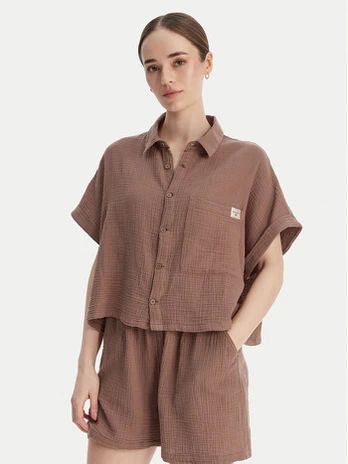 Roxy Marškiniai -W126-RXLST-1024-35X Ruda Oversize