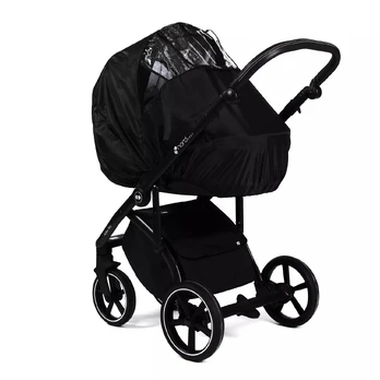 Vežimėlio apsauga nuo lietaus Black Solid print