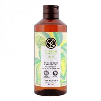 YVES ROCHER LEMON & BASIL ENERGIZING vonios ir dušo želė, 400 ml