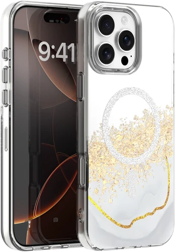 Dėklas Telforceone Epoxy Mag case for iPhone 16 Pro 6,3' baltas