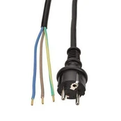 Solight flexo cable, 3x 1mm2, rubber, juodas, 2,5m