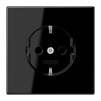 JUNG Lizdas SCHUKO juodas 16A 250V (LS Serija)