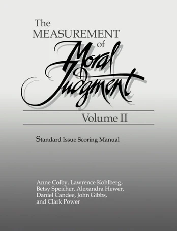 Measurement of Moral Judgement: Volume 2, Standard Issue Scoring Manual