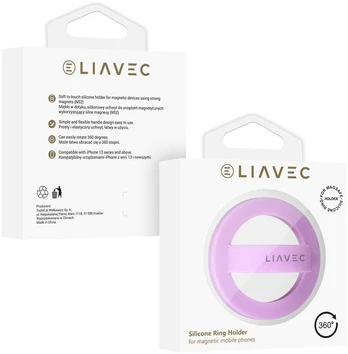 Liavec Ring Magsafe light violetinės spalvos