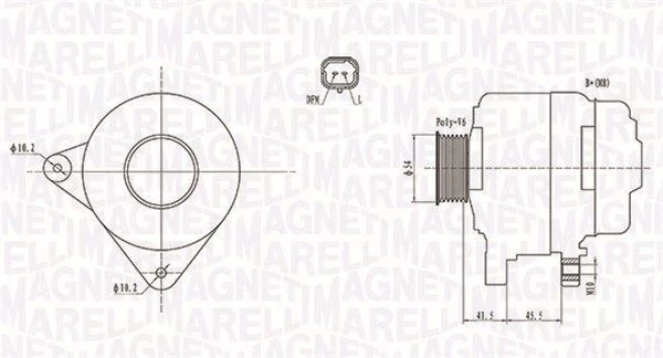 Kintamosios srovės generatorius MAGNETI MARELLI 063732008010