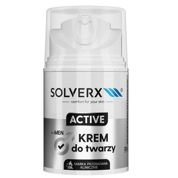 Solverx Aktyvus veido kremas vyrams 50ml