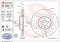Stabdžių diskas BREMBO 09.9586.1X kaina