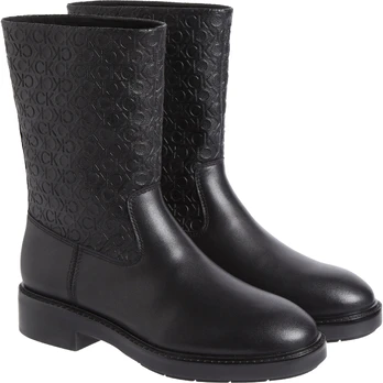 Aulinukai moterims, Juoda, Flat ankle boot mono mix