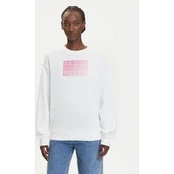 Tommy Jeans Džemperis Gradient Flag DW0DW21396 Balta Relaxed Fit