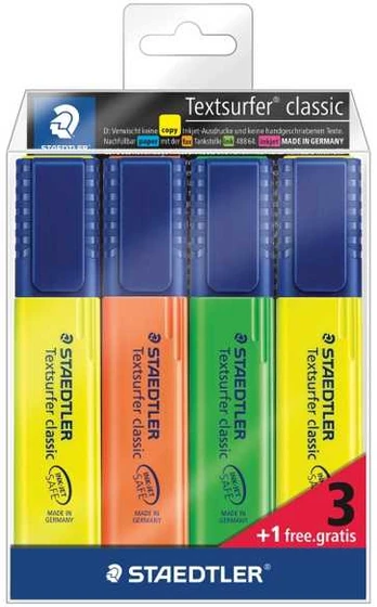 Staedtler Highlighter Textsurfer klasikinis Staedtler geltonas