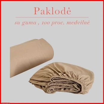 Paklodė su guma - 160x200+30cm.