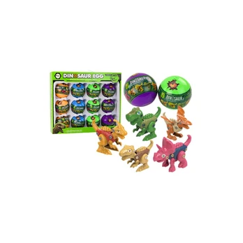 Lean Toys Dinosaur Rolling Eggs 12 Pieces Set Colorful