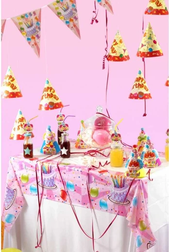 Staltiesė "Happy birthday" rožinė