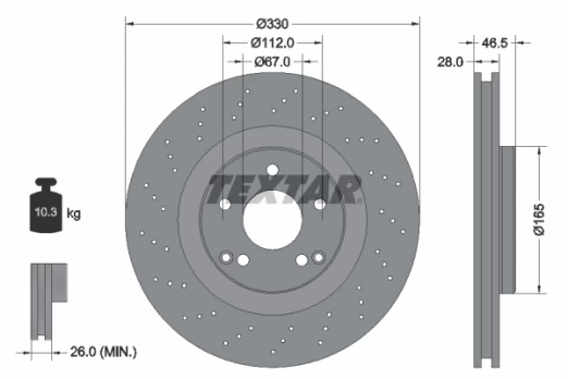 TEXTAR 92119805 Brake Disc