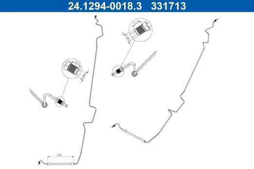 Stabdžių žarnelė ATE 24.1294-0018.3
