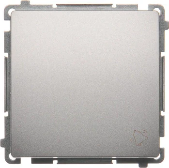 Kontakt-Simon Przycisk dzwonek Simon Basic pojedynczy 10AX 250V sidabrinė mat (BMD1.01/43)