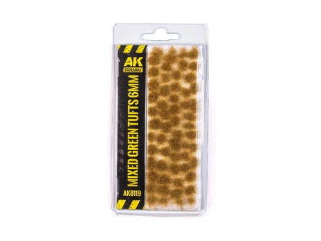 AK Interactive - MIXED Žalias TUFTS 6MM, AK8119