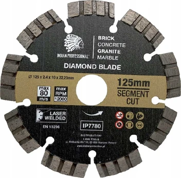 DIAMOND BLADE 125mm SEGMENT TURBO CUT INDIAN PROFESSIONAL