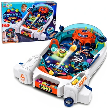 Lean Toys Arcade Game Space Pinball Space Flipper Rocket Obstacles 8 Balls