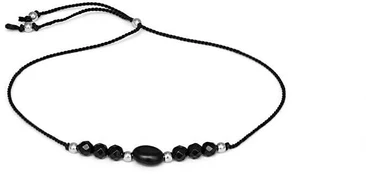 Agato Cord bracelet with onyx beads HE18R3S-BK