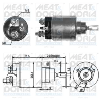 solenoidinis jungiklis, starteris MD46074