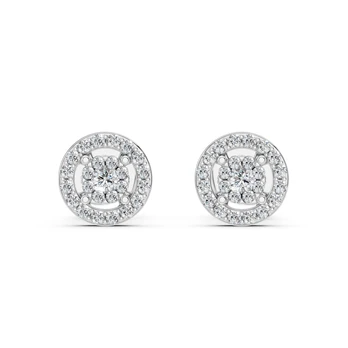 Auksiniai auskarai su deimantais „Diamond Blossom XV“