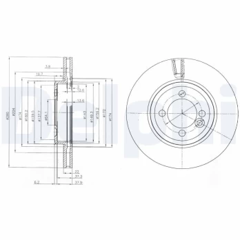 DELPHI BG4146C Brake Disc