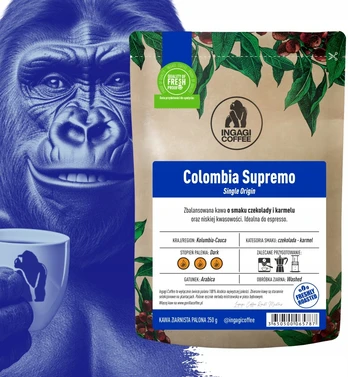 Ingagi Coffee Colombia Supremo kavos pupelės 250g