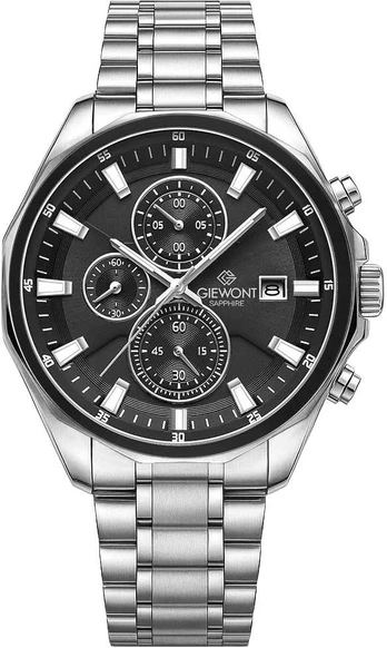 Vyriškas laikrodis Giewont Chronograph Sapphire Sidabrinė GW7290-B2