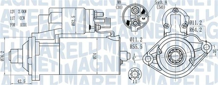Starteris MAGNETI MARELLI 063721512010