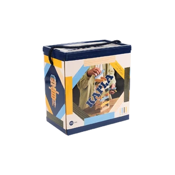 Kapla - 120 Box - Natural, Light Blue, Yellow & Green