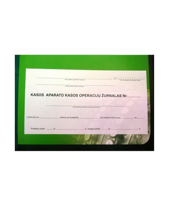 Kasos operacijų žurnalas, horizontalus, A4