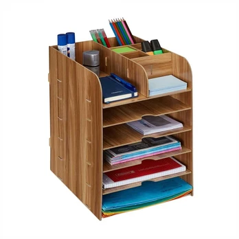 Rašymo priemonių ir dokumentų organizatorius 34,5x25x32 cm., rudos spalvos