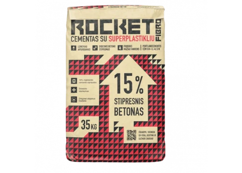 Cementas ROCKET FIBRO, su superplastikliais, 35kg