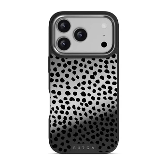 Almond Latte - Cute iPhone 17 Pro Case, Elite Mirror Dark (MagSafe) / Silver