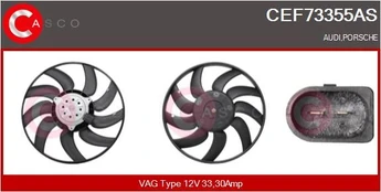 Ventiliatorius, radiatoriaus CASCO CEF73355AS