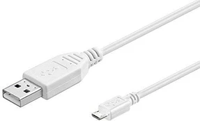 MicroConnect USB A to USB Micro B, Version 2.0, Baltas, 0.3m USB2.0 A -