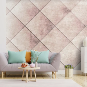 Fototapetas Artgeist Perfect Cuts - Geometric Symmetrical Tiled Pattern With Pattern, 100 cm x 70 cm