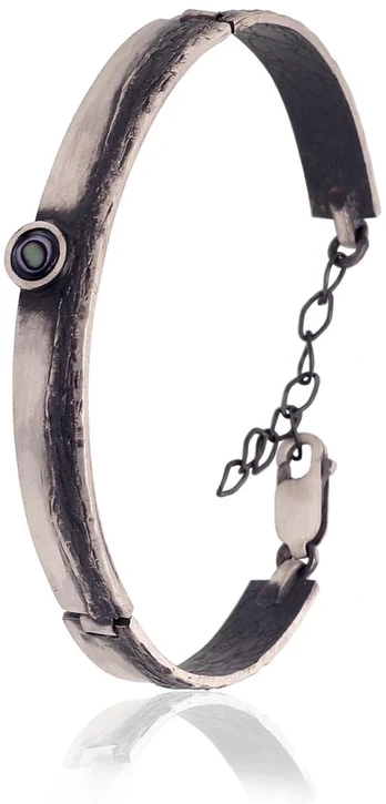 Diamond Sky Jewelry Sidabrinė apyrankė su perlamutru „Gothic Circle“