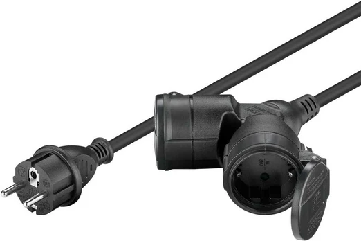 Przedłużacz elektrinis Goobay 2x gniazdo 25m
