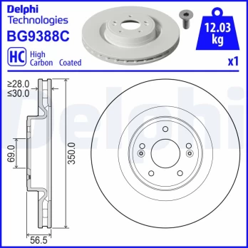 DELPHI BG9388C Brake Disc